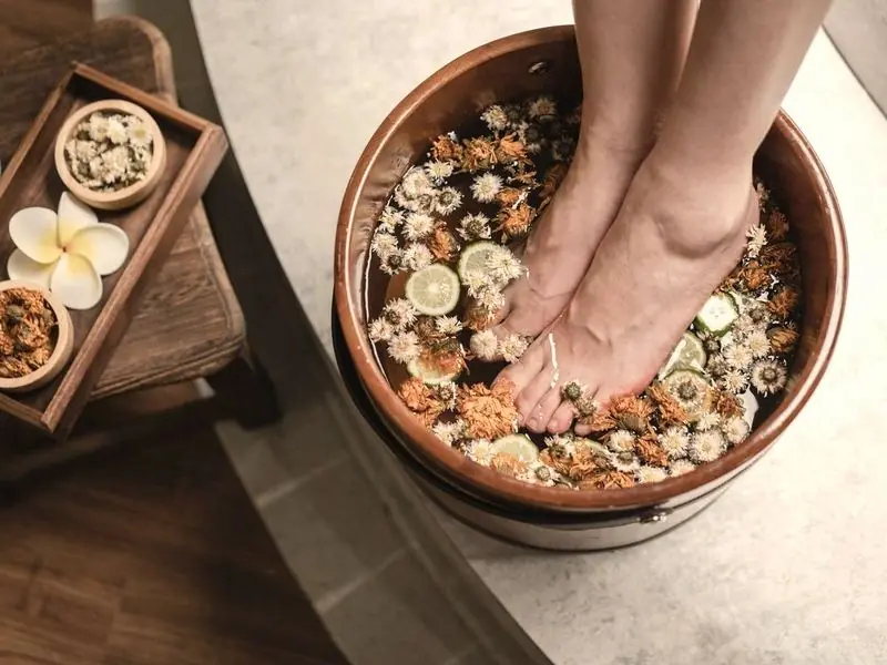 림프 순환 부기 케어 — 다리 부종 완화 족욕